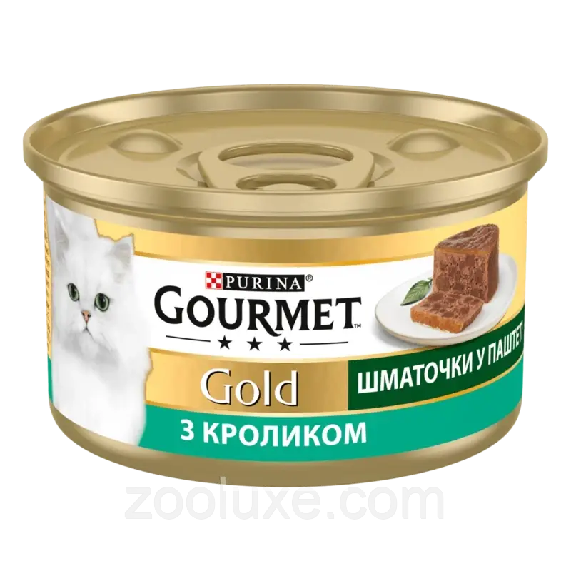 Purina Gourmet Gold Шматочки в Паштете з Кроликом 85 г/Пурина Гурме Голд Паштет вологий корм для кішок, фото 1