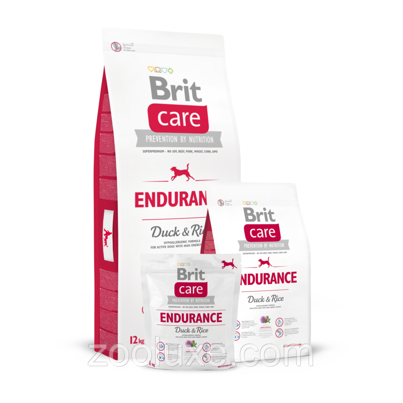 Brit Care Endurance Duck & Rice 12 кг / Брит Кеа Ендьюренс Качка та Рис 12 кг — корм для собак