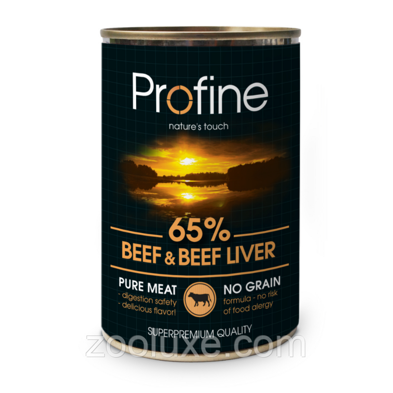 Profine Beef & Beef Liver 400 г консерву для собак Профейн Яловичина та Печінка