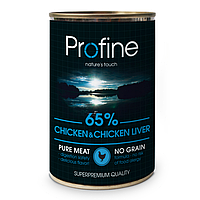 Profine Chicken & Chicken Liver 400 г корм для собак Профайн Курица и Печень