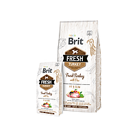 Brit Fresh Turkey with Pea Adult Fit & Slim 12 кг корм для собак Бріт Фреш Індичка та Горох