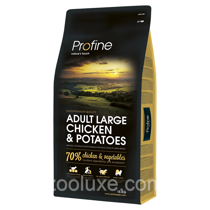 Profine Adult Large Chicken & Potatoes 3 кг / Профайн Едалт Лардж Курка та Картопля 3 кг — корм для собак