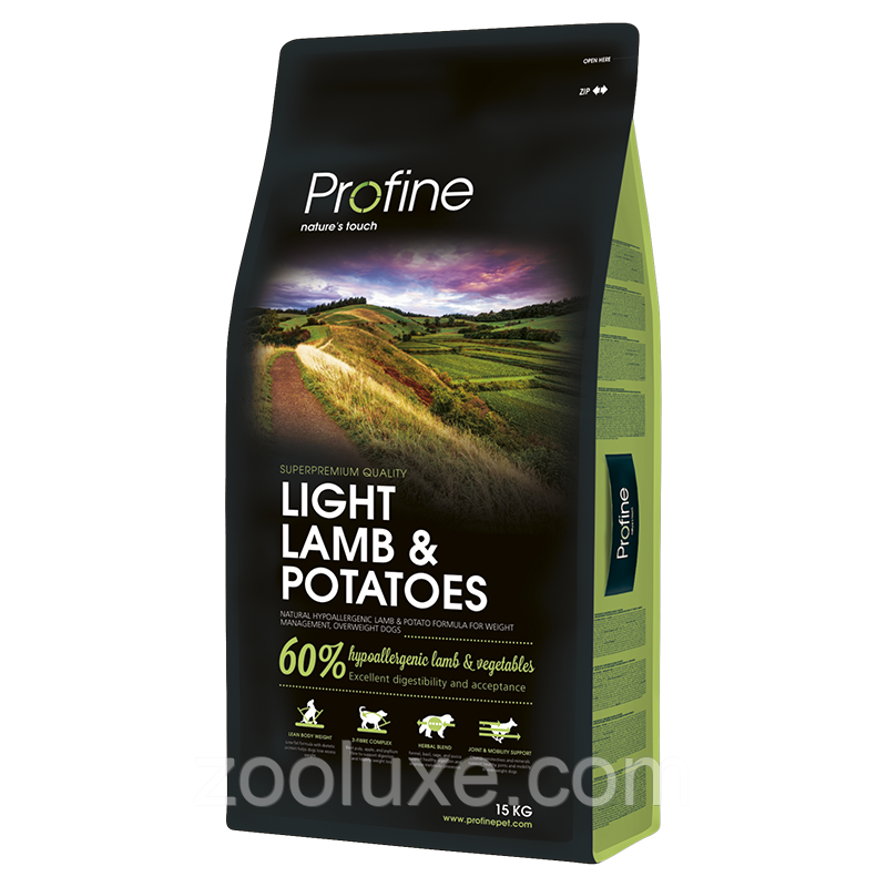 Profine Light Lamb&Potatoes 15 кг корм для собак Профійн Лайт Ягня й Картопля