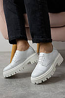 Жіночі туфлі шкіряні весняно-осінні білі Yuves 170 Style (40)