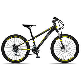 Спортивний велосипед 26 дюймів (рама 15", SHIMANO 21SP) Profi MTB2602-4 Чорно-жовтий