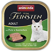 Вологий корм для котів Animonda Vom Feinsten Adult with Turkey + Rabbit 100 г індичка та кролик