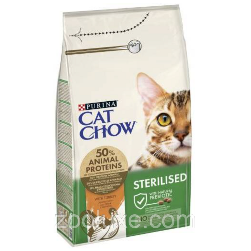Purina Cat Chow Sterilised Turkey 15 кг / Пурина Кет Чау Стерилайзд Індичка — корм для котів і котів