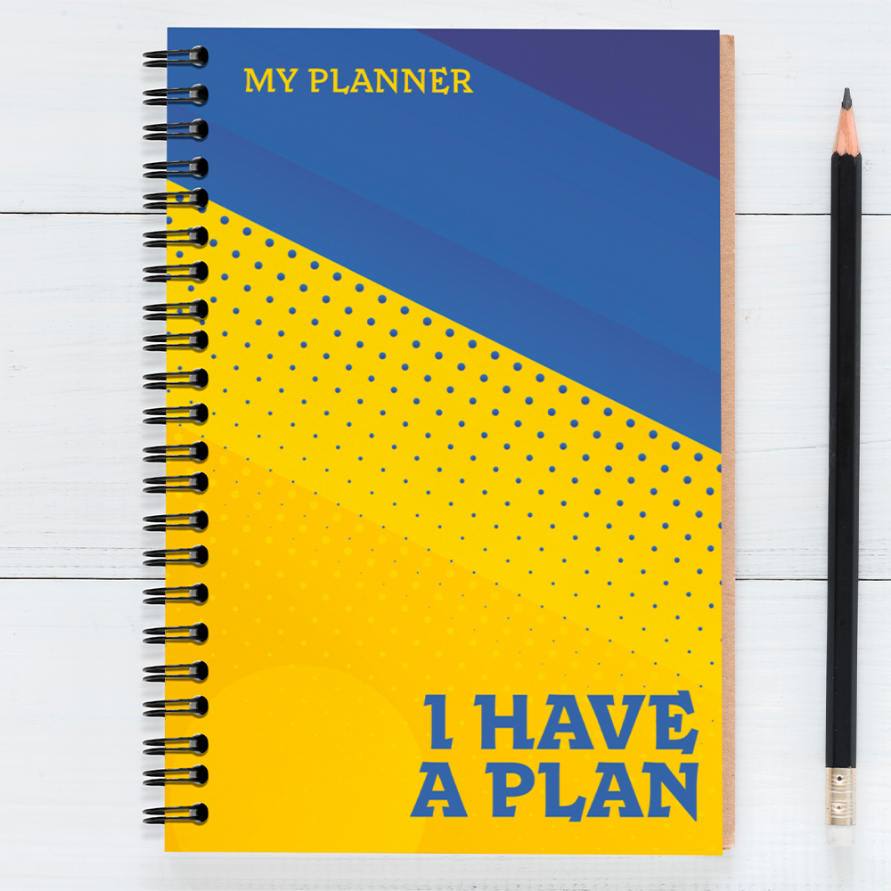 Блокнот-планер тижневик недатований А5 англійською мовою на пружині "My planer. I have a plane"