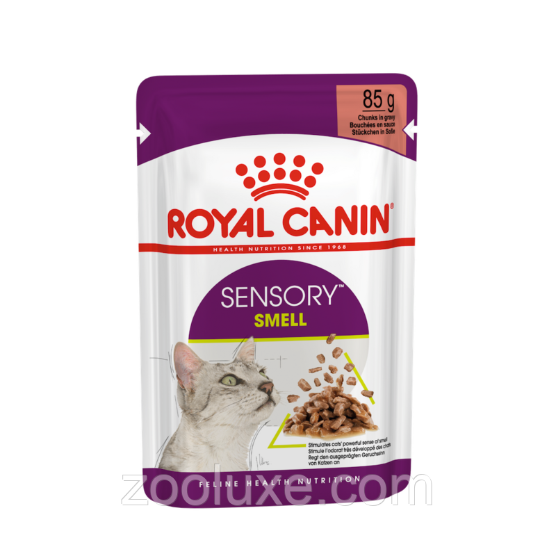 Royal Canin Sensory Smell Chunks in gravy 85 г/Роял Канін Сенсорі Смар Соус куорм для котів, фото 1