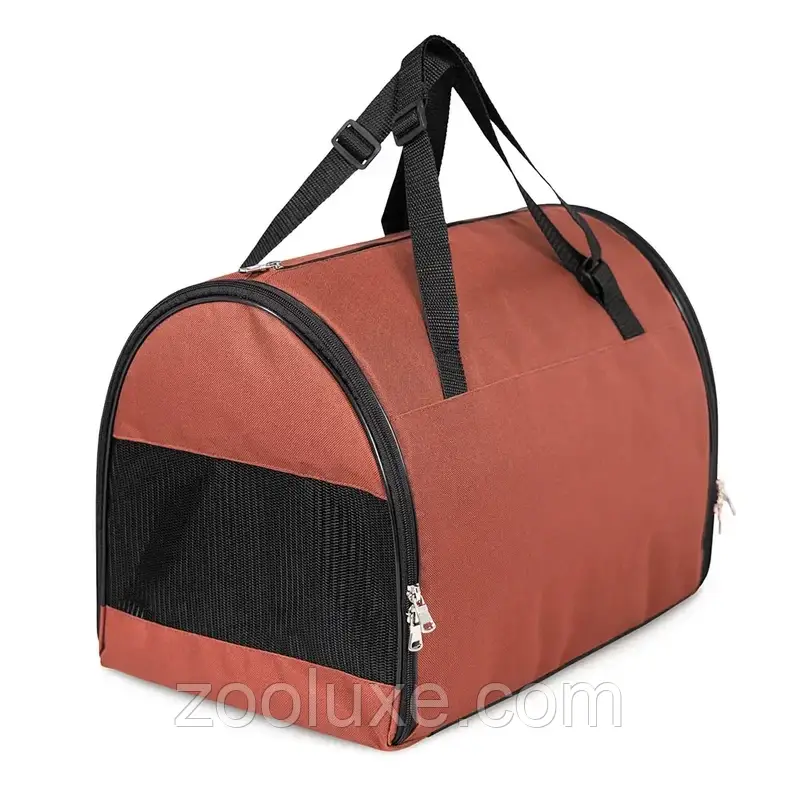 Сумка-переноска для собак/ Сумка-переноска для котів Природа Constanta 40x28x28 см бордова, фото 1