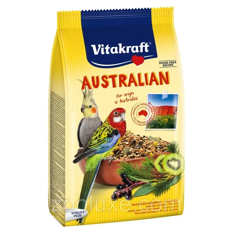 Vitakraft Australian 750 г/Вітакрафт Корм для середніх австралійських папуг