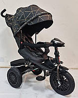 Детский трехколесный велосипед BestTrike Perfetto 8066 / 410-02 черный родительская ручка