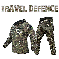 Комплект "TRAVEL DEFENCE" АНОРАК Multicam (Таслан + Микрофлис) XL