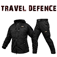 Комплект милитари "TRAVEL DEFENCE" BLACK (Таслан + Микрофлис)