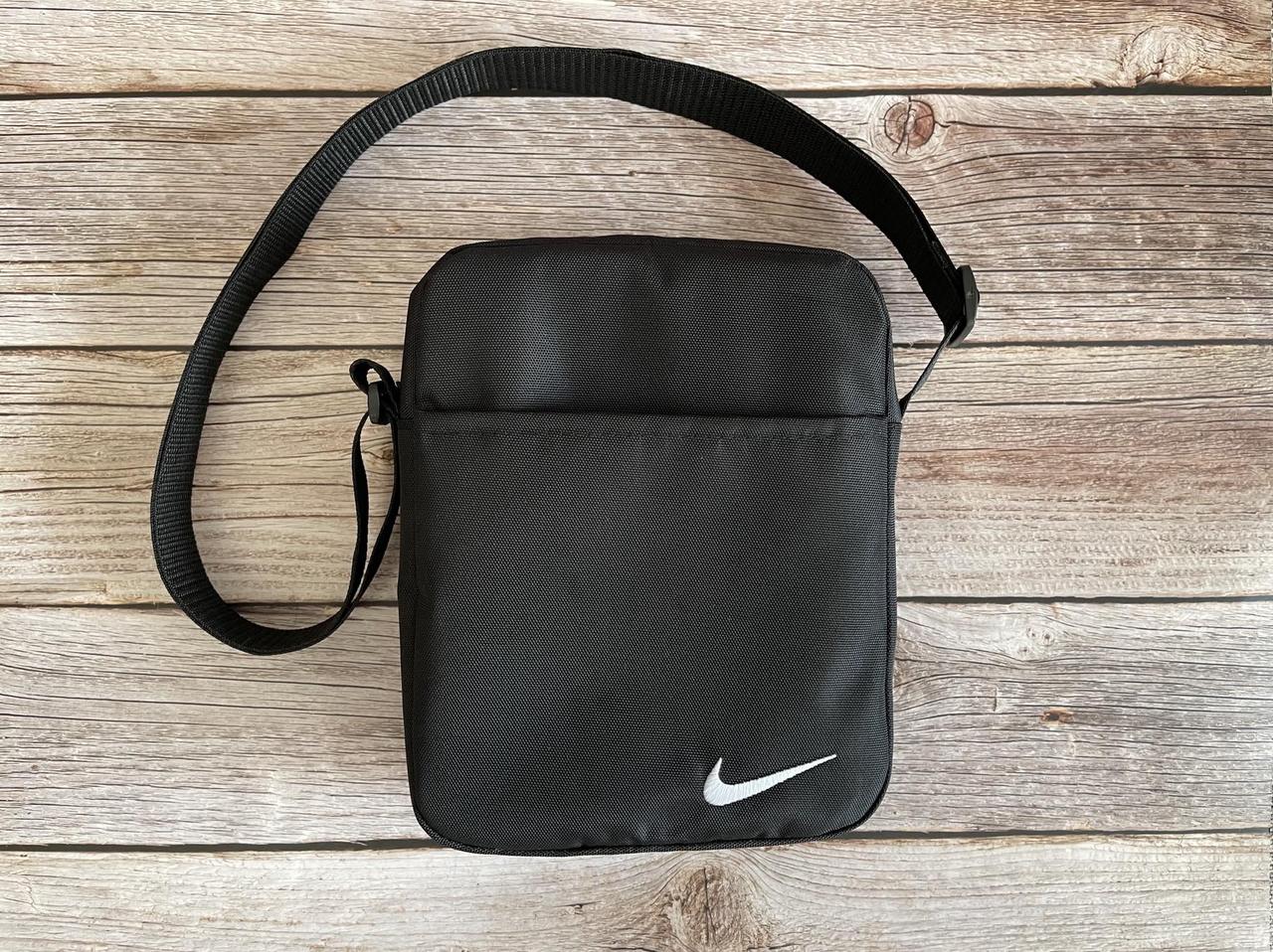 Сумка Nike чорного кольору / Чоловіча спортивна сумка через плече найк/ Барсетка Найк