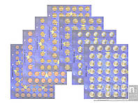 Комплект листов для Евро-монет 2002-2036гг.