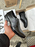 Мужские туфли кожаные весенне-осенние черные Ava 38 (45)