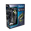 Тример для стрижки від USB + насадки, Kemei Km 696 / Акумуляторна машинка для стрижки / Бездротова бритва, фото 10