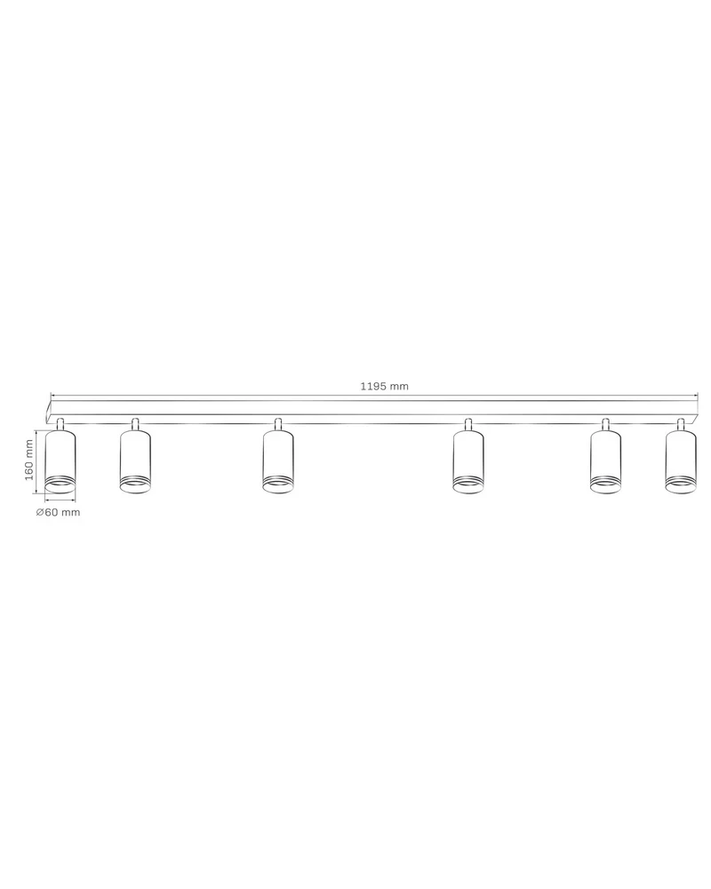 Спот Goldlux 322319 Paris GU10 6x10W IP20 WH - фото 4 - id-p2145323128