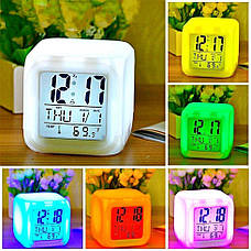 Годинник нічник хамелеон COLOR CHANGING CLOCK, фото 4
