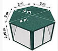 Павільйон із москітною сіткою 6 сторін 6 сторін L33D 4 х 4 х 2,5 м, фото 4