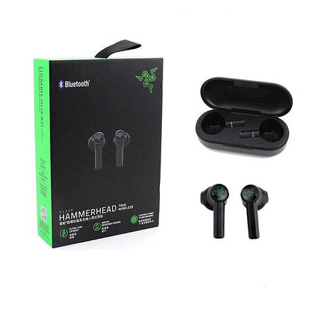 Бездротові Bluetooth-навушники Razer Hammerhead True WL Mic Black, фото 1