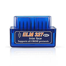 Автомобільний діагностичний сканер бездротовий (Bluetooth) Mini OBD2 ELM327 адаптер (v2.1), фото 3