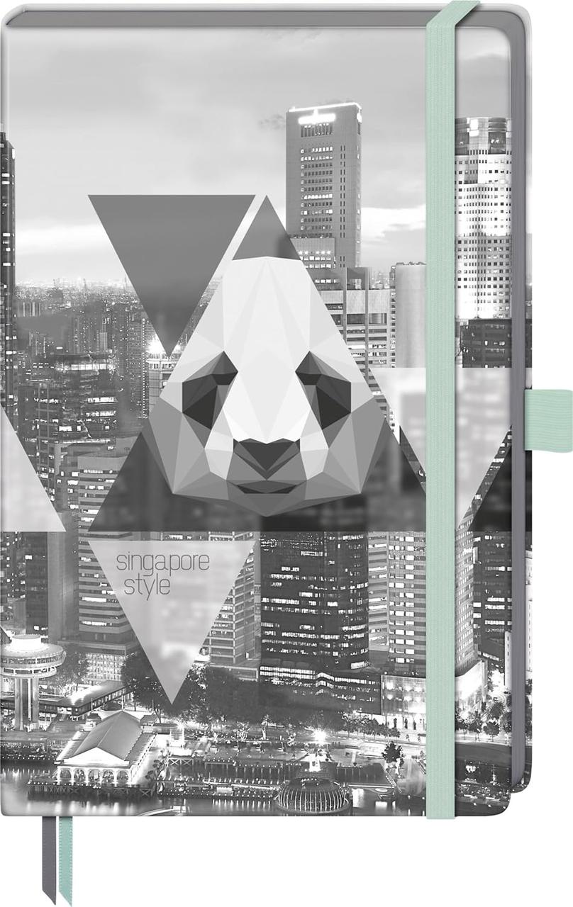 Стильний блокнот А5 у клітинку 96 аркушів 12,5 х 19,5 см Brunnen, фото 1