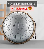 Глюкофон HAPPY DRUM 15 нот серебряный карбоновая сталь,музыкальный инструмент для медитации, язычковый барабан