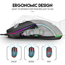 Ігрова миша X9 з RGB-підсвіткою, макросами та DPI до 7200, фото 6