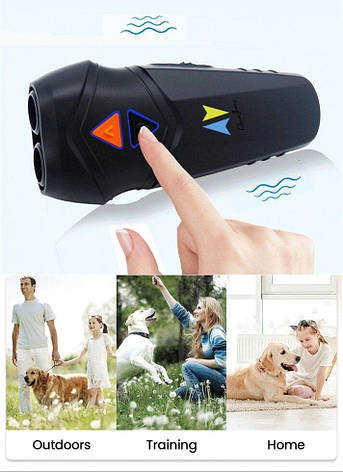 Відлякувач собак ультразвуковий з ліхтариком, функцією дресування Ultrasonic PU70, фото 1