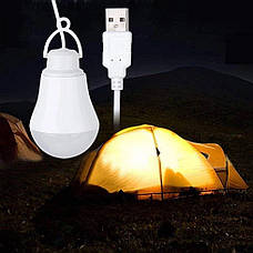 Світлодіодна підвісна USB-лампочка 7w, фото 3