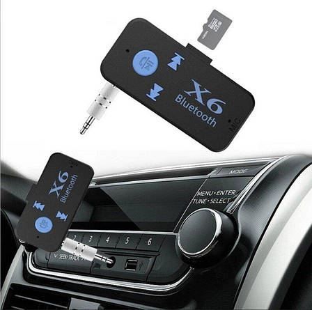 Bluetooth AUX адаптер із мікрофоном для автомобіля та магнітоли (Hands-Free) 3.5 мм, фото 1