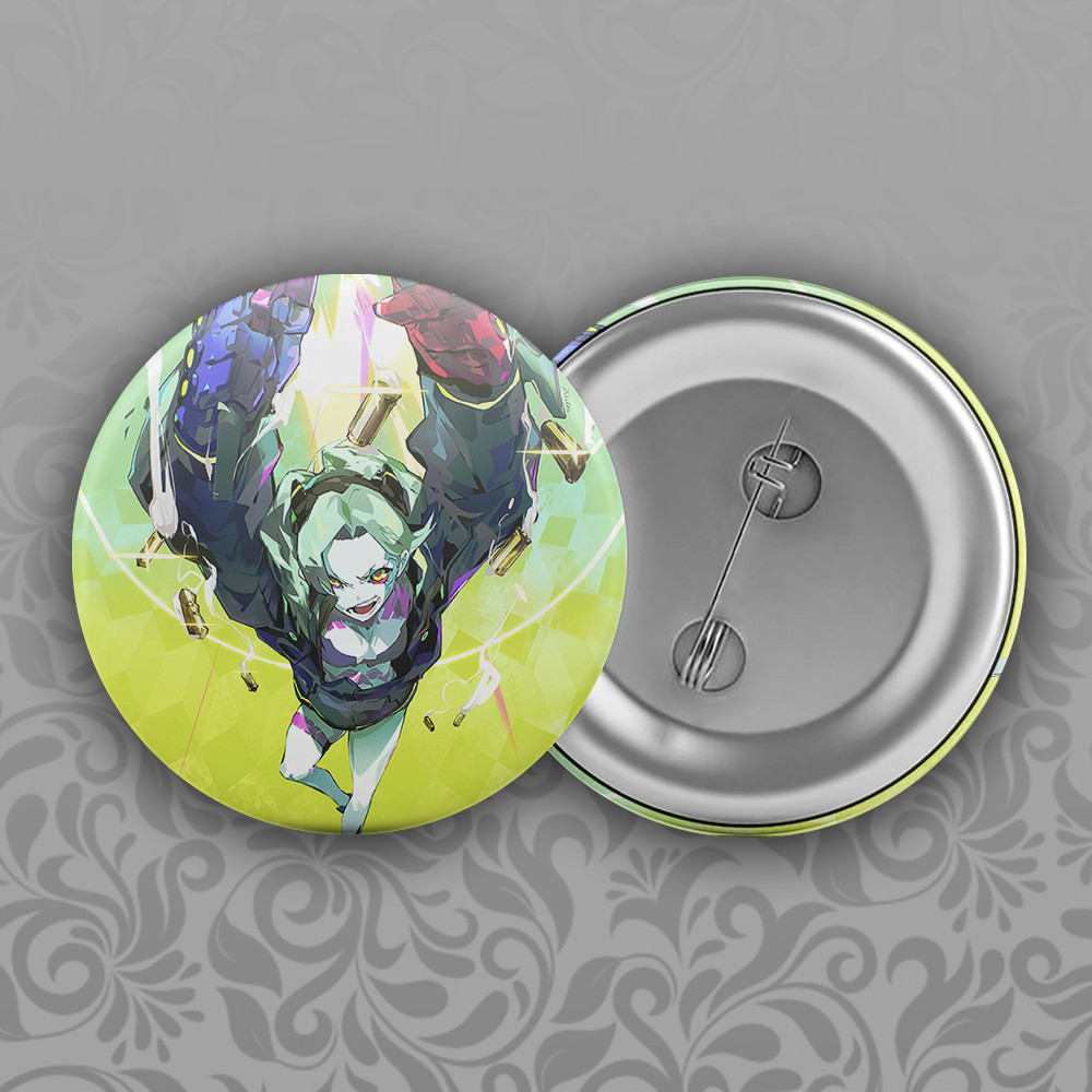 Значок 56 мм Аніме Cyberpunk Edgerunners / Кіберпанк Ті, що біжать по краю, фото 1