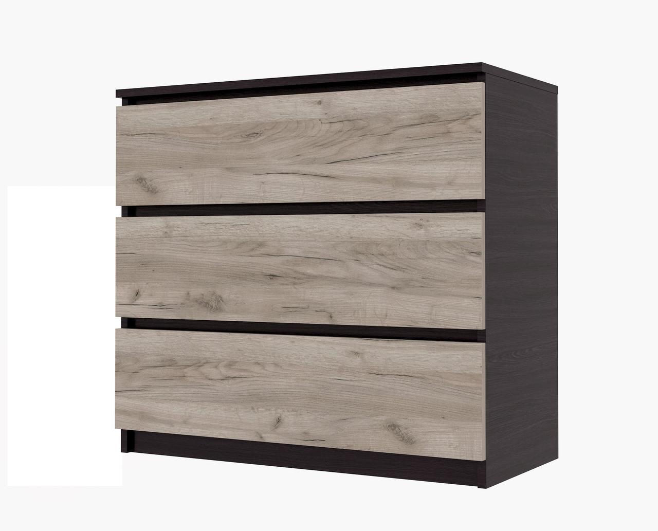 Комод Брайт 800 венге/дуб крафт сірий (Мастер-Форм), фото 1