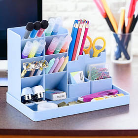 Універсальний складний настільний органайзер для канцелярії на 11 відділень із пластику 24,5*14 см