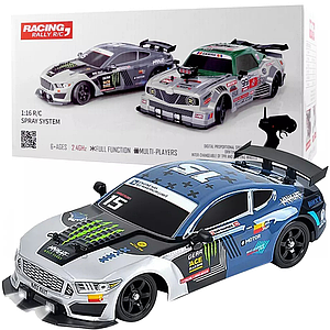 Дрифт машинка на радіокеруванні Mustang GT-R 1:16 Gray (28 см) 4WD | Повноприводний Мустанг