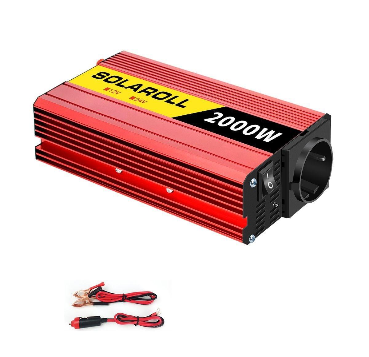 Автомобільний інвертор 12 V 220 V Solaroll Power Inverter DC to AC 12 V to 220 V 2000 W