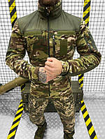 Тактическая флисовая кофта мультикам ЗСУ армейская военная с липучками под шевроны флиска