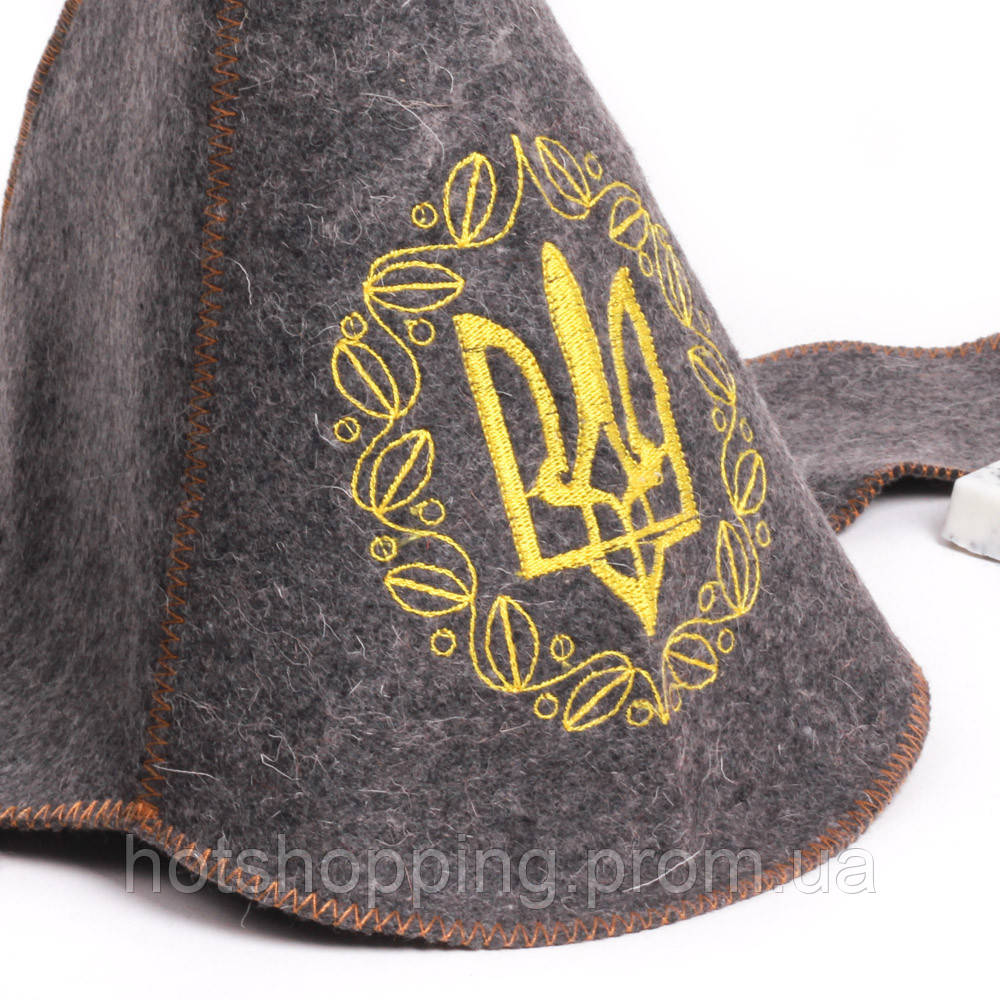 Банная шапка Luxyart "Буденовка классик", натуральный войлок, серый (LA-059) ht - фото 2 - id-p2145379405
