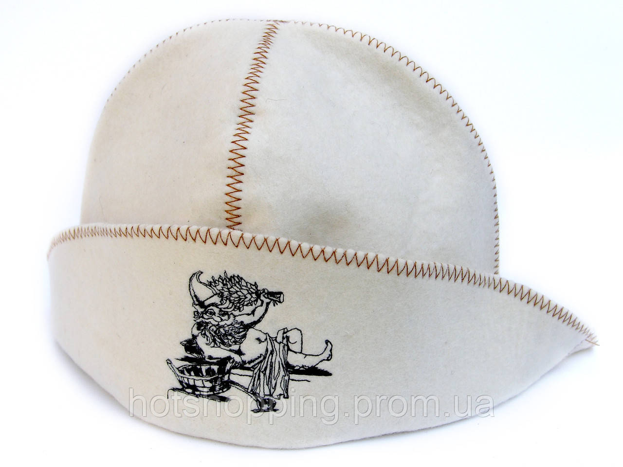 Банная шапка Luxyart "Банщик", натуральный войлок, белый (LA-065) ht - фото 2 - id-p2145379411