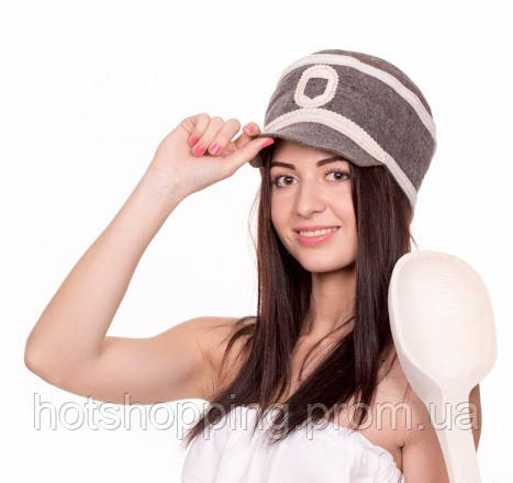 Банна шапка Luxyart "Гаї", натуральна повсть, сірий (LA-071) ht - фото 1 - id-p2145379417