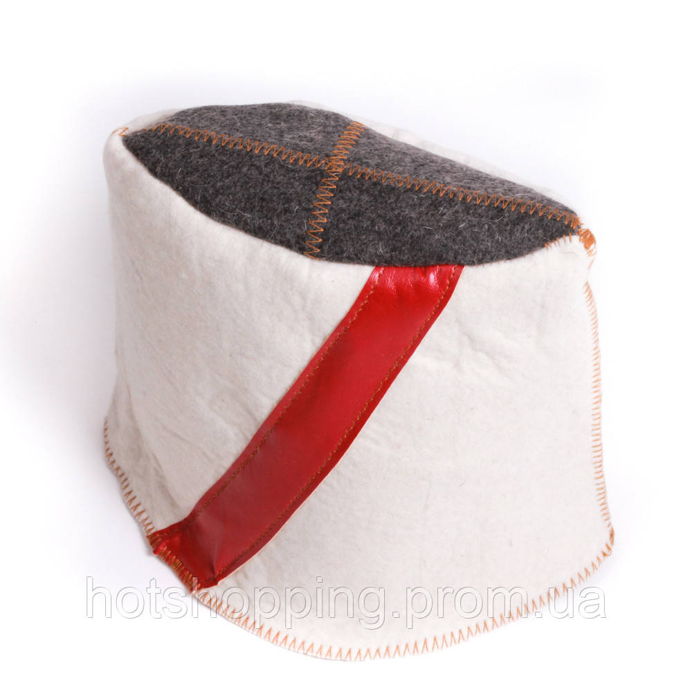 Банная шапка Luxyart "Папаха", натуральный войлок, белый (LA-074) ht - фото 4 - id-p2145379420
