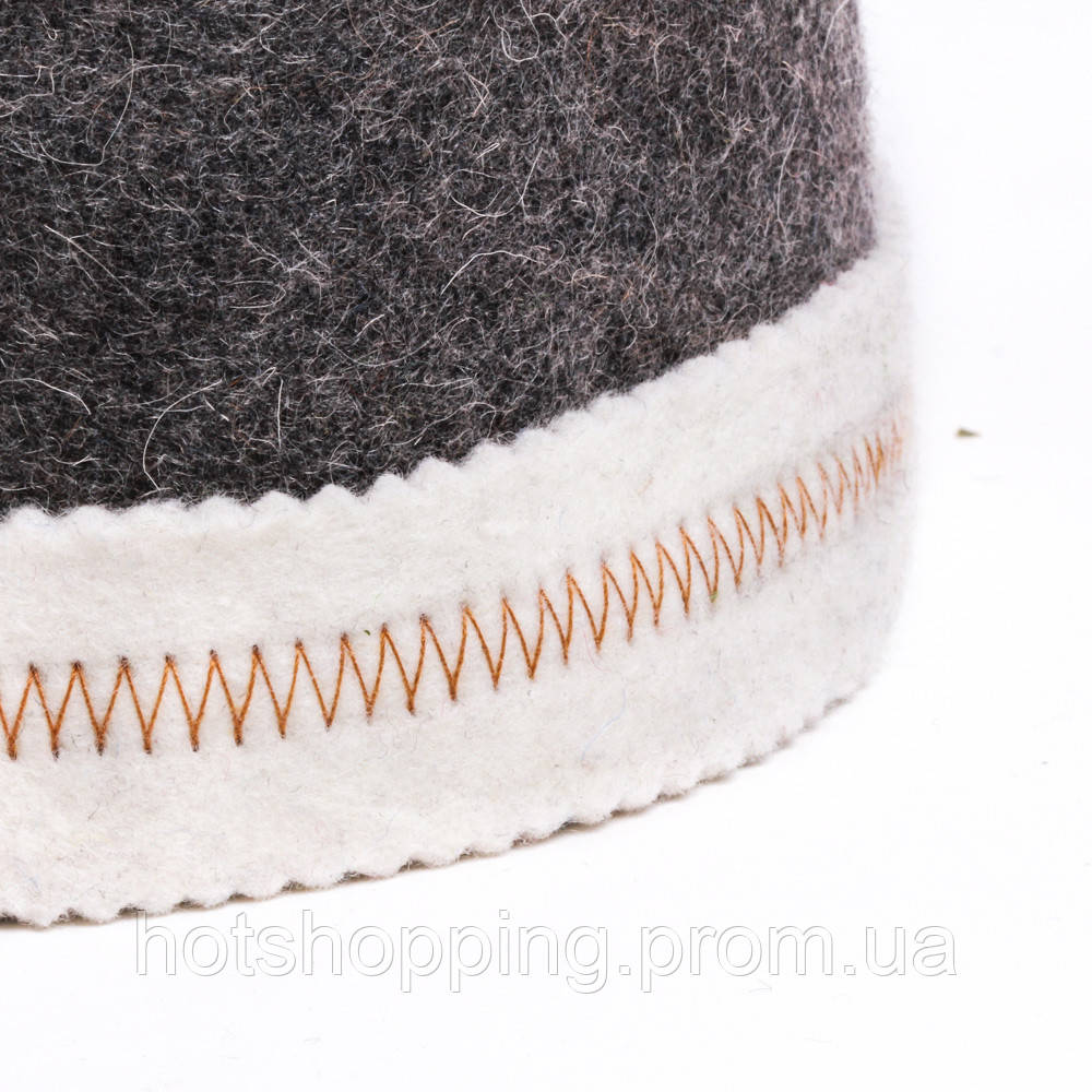 Банная шапка Luxyart "Феска", натуральный войлок, серый (LA-077) ht - фото 5 - id-p2145379423