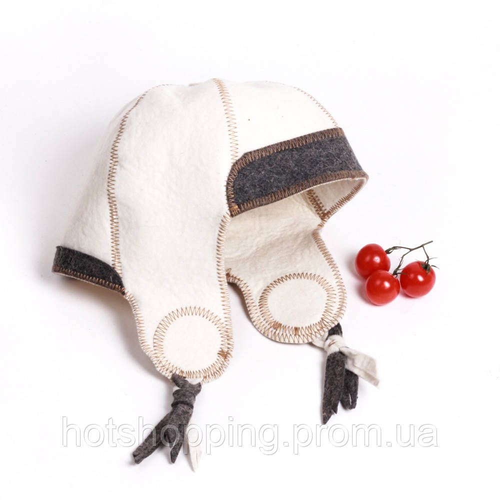 Банная шапка Luxyart "Финская", натуральный войлок, белый (LA-080) ht - фото 1 - id-p2145379426