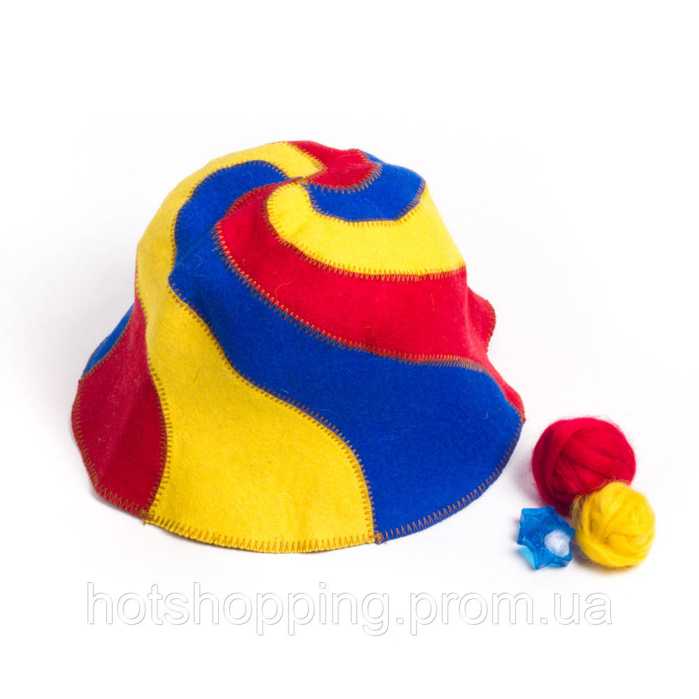 Банная шапка Luxyart "Радуга", натуральный войлок, цветной (LA-085) ht - фото 2 - id-p2145379431