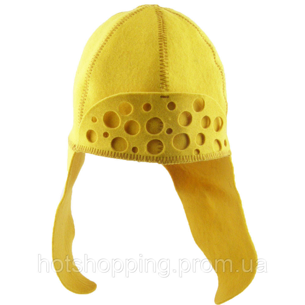 Банная шапка Luxyart "Ушанка женская", натуральный войлок, желтый (LA-089) ht - фото 2 - id-p2145379435