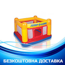 Дитячий надувний ігровий центр батут "Будиночок" (174*174*112см) Intex Jump-O-Lene 48260