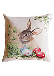 Декоративна Великодня наволочка на подушку 45х45 см. Веснянка, фото 4