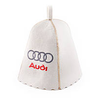 Банная шапка Luxyart "Audi", натуральный войлок, белый (LA-181) ht